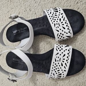 Walking Cradles Women's White Sandals